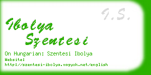 ibolya szentesi business card